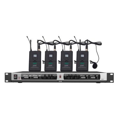 Bộ 04 Micro không dây cài cổ áo kèm đầu thu 4 kênh DSPPA D5842