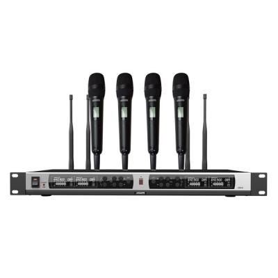 Bộ 04 Micro không dây cầm kèm đầu thu 4 kênh DSPPA D5841