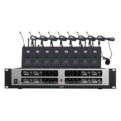 Bộ 08 Micro không dây cài cổ áo kèm đầu thu 8 kênh DSPPA D5882