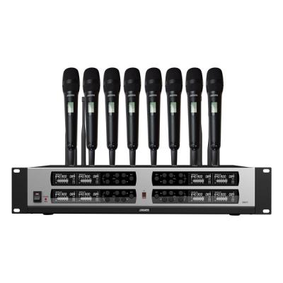 Bộ 08 Micro không dây cầm kèm đầu thu 8 kênh DSPPA D5881