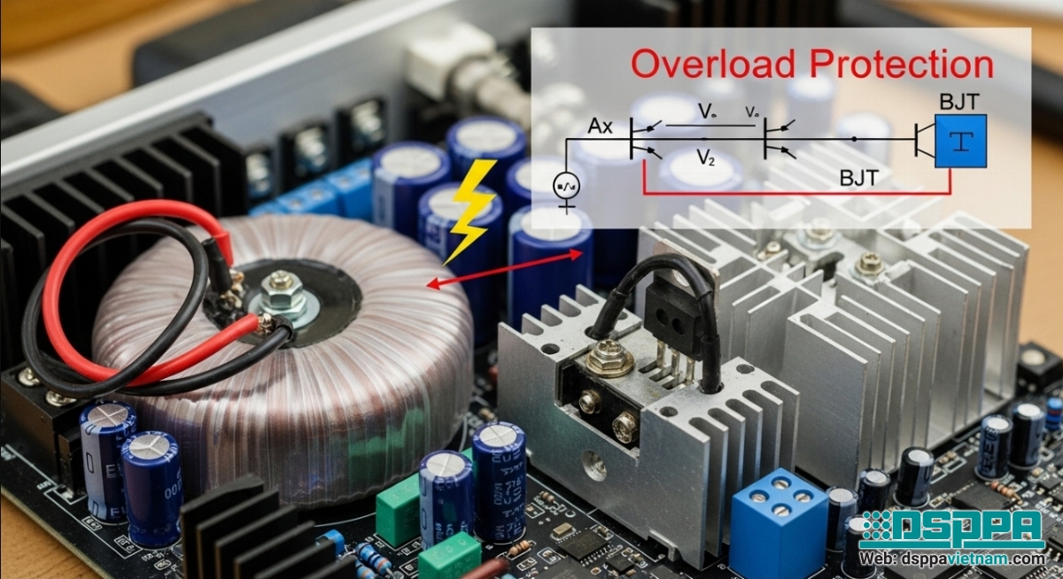 Bảo vệ quá tải (Overload Protection) trong Amply hoạt động như thế nào?