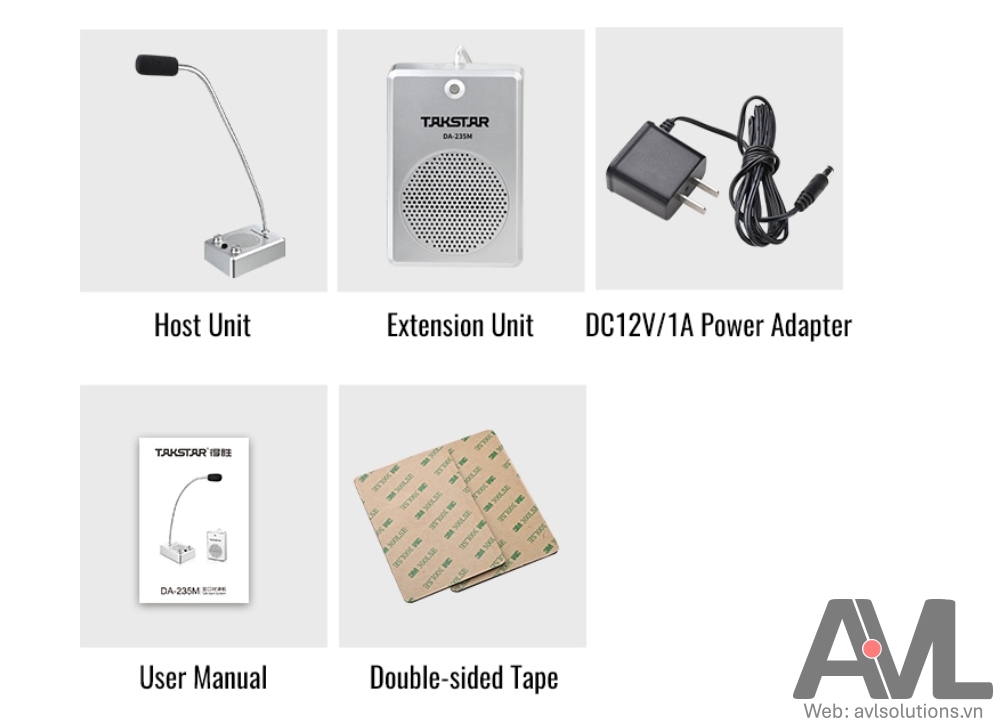 Hướng dẫn kết nối, sử dụng bộ giao tiếp qua vách ngăn DA-235M Takstar